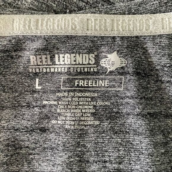 Reel Legends Gray Pull Over Hoodie Womens Large - Picture 8 of 8